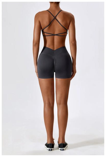 Seamless Yoga Set Gym Suits With Shorts Crop Top Sexy Bra Women's Pants 2 Pieces Set Running Workout Outfit Fitness Clothing