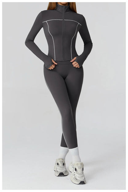 2/3PCS Yoga Suit Gym Fitness Set Women's Sports Running Workout Set Long Sleeve Sports Bra Female Athletic Wear Yoga Clothing