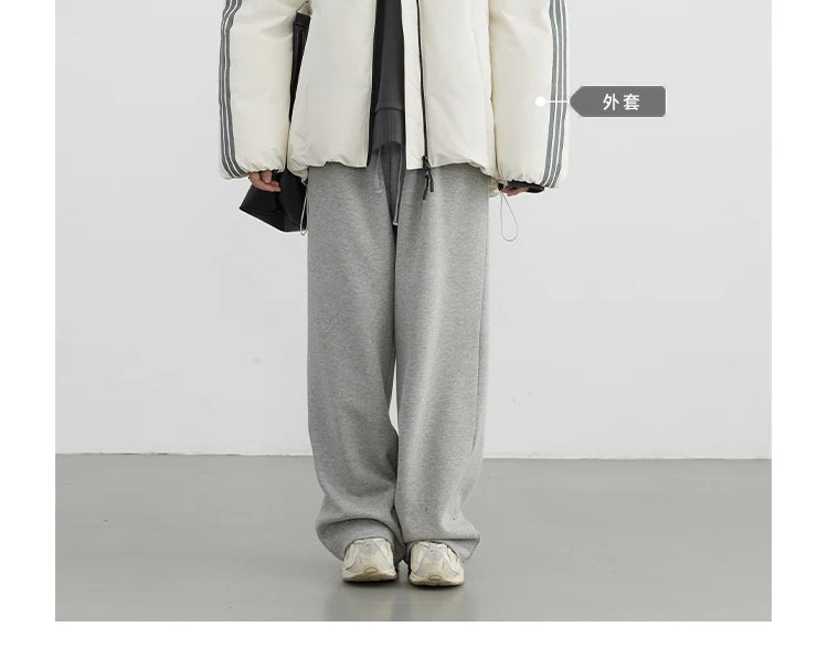 CHIC VEN Women's Pant Streetwear Solid Loose New Drawstring Sports Casual Trousers High Waisted Pants Autumn Winter 2025