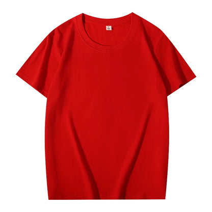 T-shirt Custom Men's And Women's Casual Tops With Printing Logo 100% Cotton Round Neck Short Sleeve T-shirt Embroidery Design