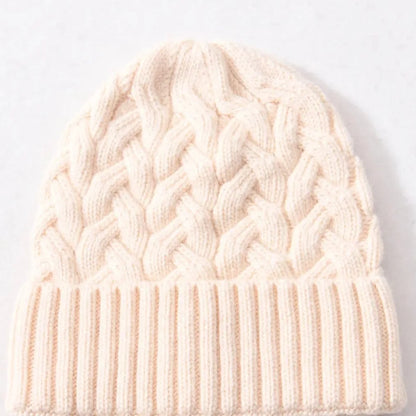 Custom Logo Twisted Dough Pattern Women Men Beanie Winter Knit Warm Accessory For Autumn Cold Weather Skiing Sports Outdoor