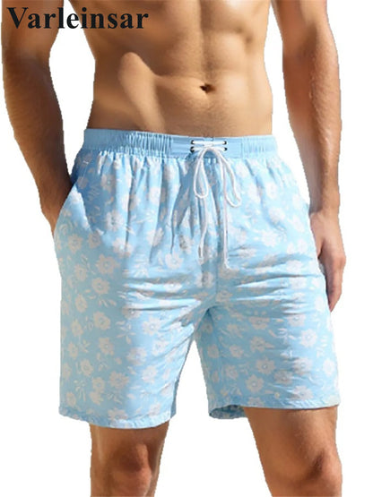 S - XXL Printed Shorts Men Fashion Summer Men's Swimwear Shorts Swim Trunk Sports Pants Men's Briefs Swimsuit Beach Shorts V7098