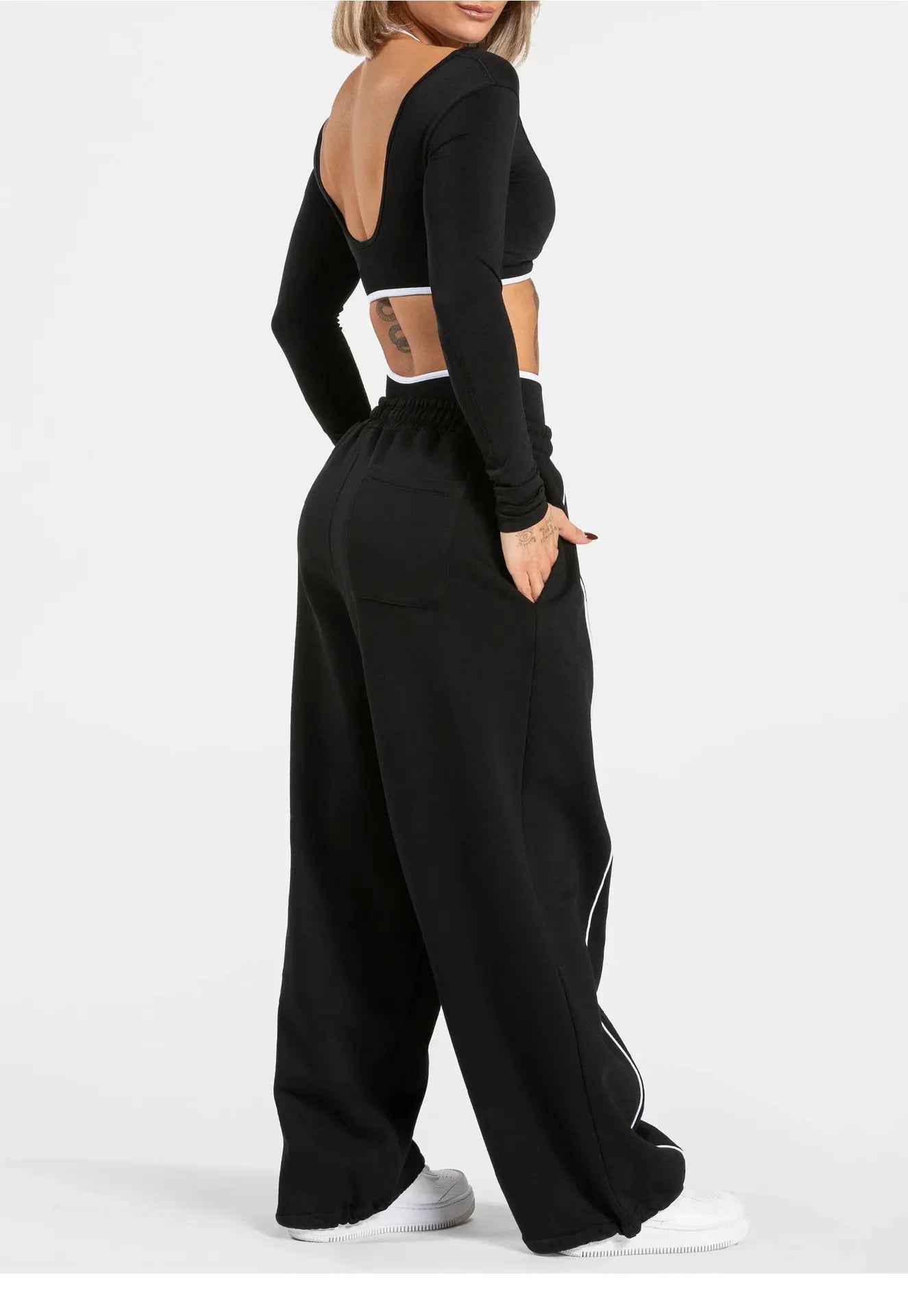 Hearuisavy Women Yoga Pants High Waist Casual Straight Wide Leg Pants Loose Sports Bottoms Outdoor Running Gym Long Trousers