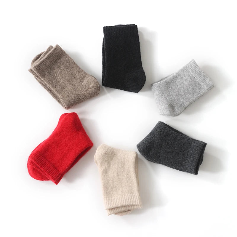 DjzDsm Men's Pure Cashmere Knitted Socks, Casual Medium Tube Socks, Antibacterial and Deodorizing Men's Socks, Warm and Elastic