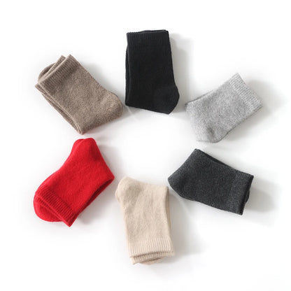 DjzDsm Men's Pure Cashmere Knitted Socks, Casual Medium Tube Socks, Antibacterial and Deodorizing Men's Socks, Warm and Elastic