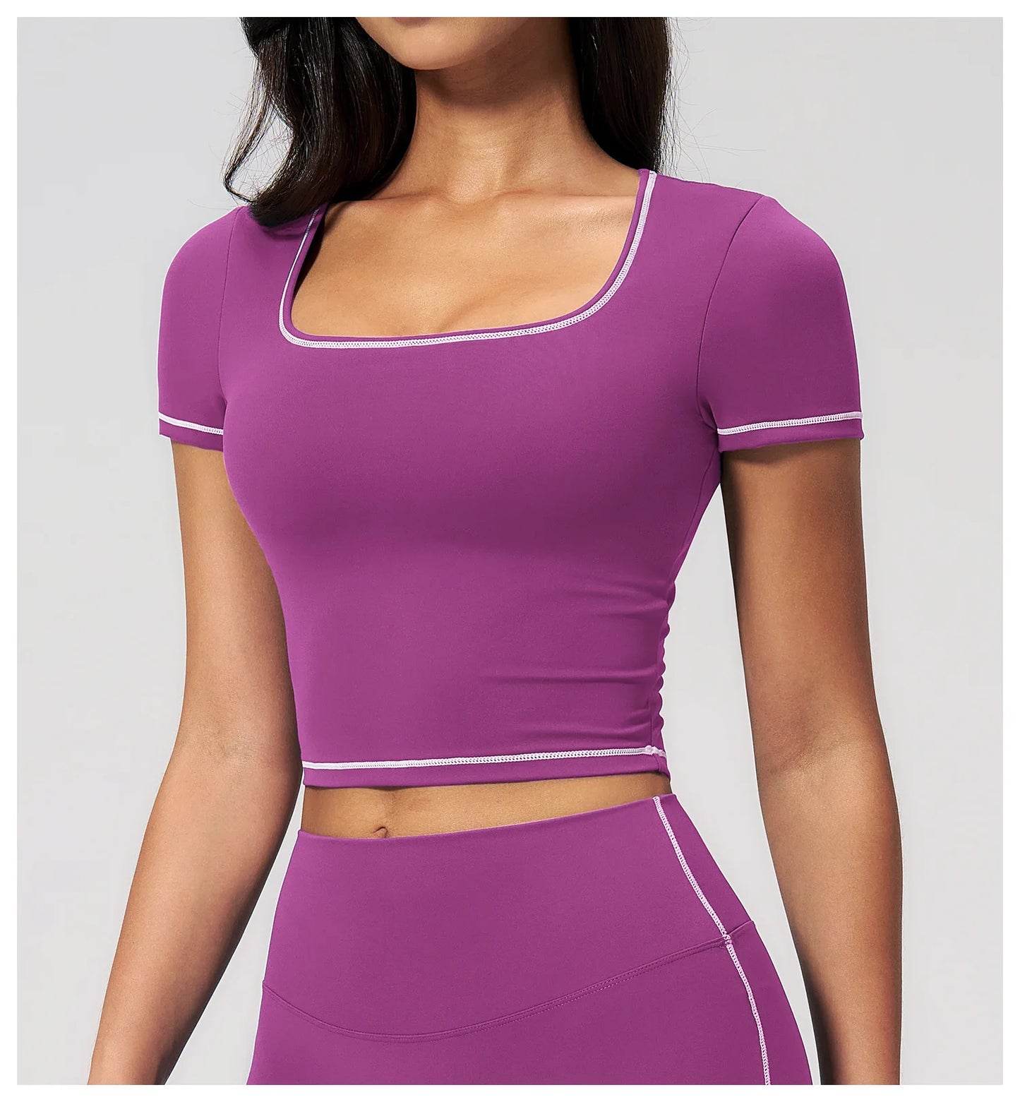 Yoga Shirts Women Sports T-Shirts Fitness Yoga Short Sleeve Gym Workout Top Running Active Shirts Female Push Up Sports T-shirts