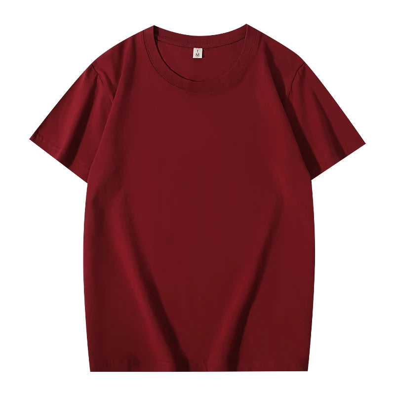 T-shirt Custom Men's And Women's Casual Tops With Printing Logo 100% Cotton Round Neck Short Sleeve T-shirt Embroidery Design