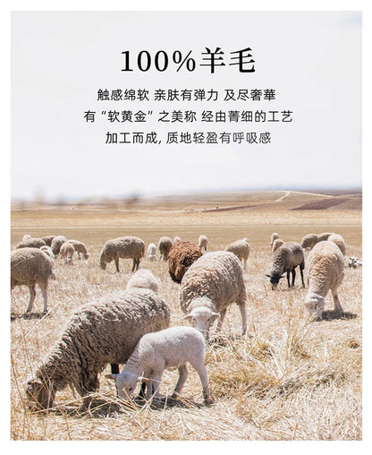 New 100% Pure Wool Cashmere Men's Mock-Neck Pullover Autumn And Winter Color Matching Top Casual Thick Fashion Large Size Jacket