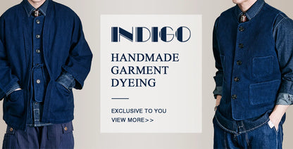 Vintage Indigo Print Shirt Men Summer New Blue Dyed Cuban Lapel Short Sleeve Single Breasted Shirt Cotton Casual Cardigan Tops