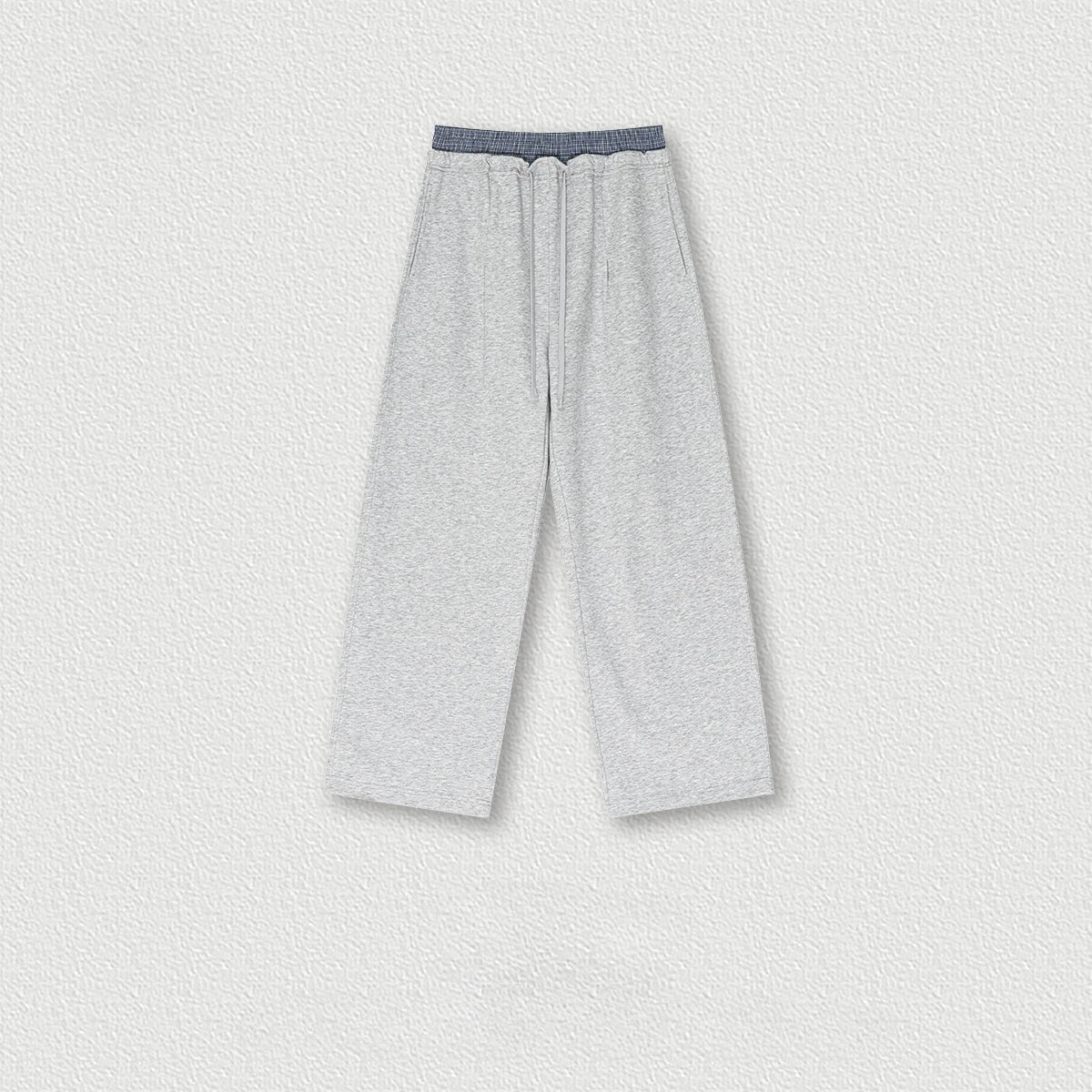 Custom LOGO Men's 2025 Summer 280G American Neutral Wind Splicing Double Waist Wide Leg Pants Sports Straight Couple Sweatpants