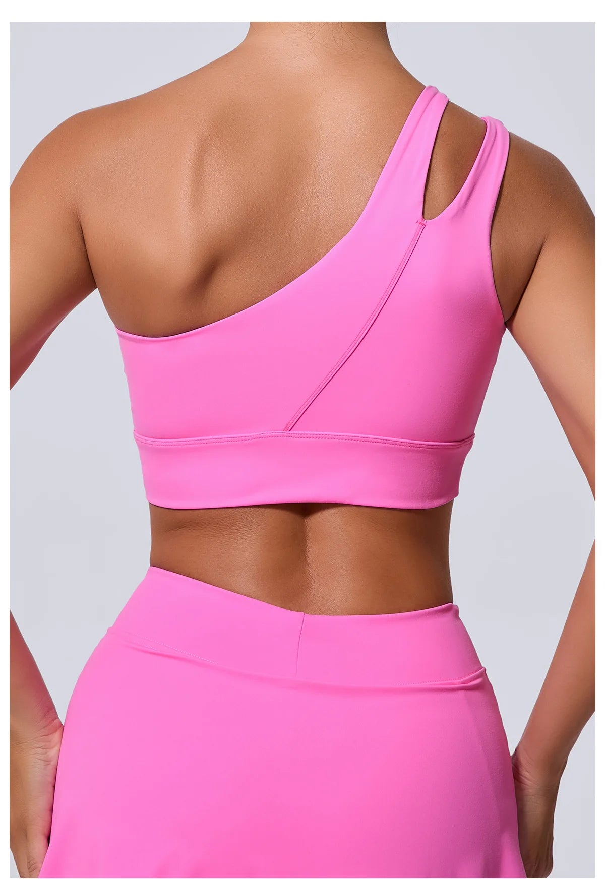 Sexy Women's Sports One Shoulder Bra Gym Push Up Workout Underwear High Strength Support Running Fitness Bra Vest