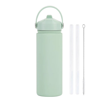 Insulated Water Bottle 500ml Custom Text/Logo - 304 Steel, 24H Cold, Office & Gym Essentials