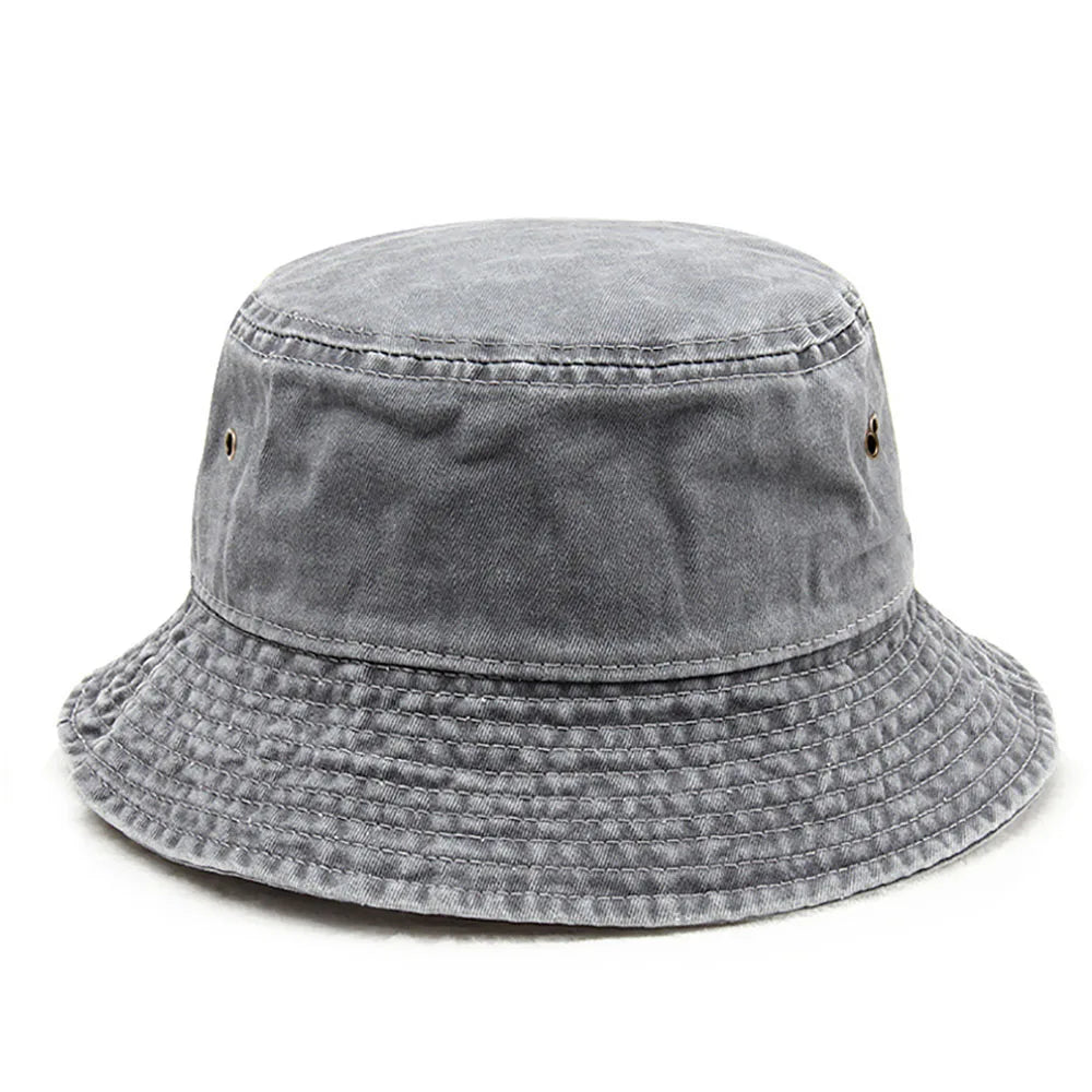 Personalized Custom Text Logo Embroidery Men's Bucket Hats Women's Washed Cotton Summer Sun Hats Wholesale Dropshipping