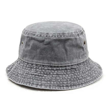 Personalized Custom Text Logo Embroidery Men's Bucket Hats Women's Washed Cotton Summer Sun Hats Wholesale Dropshipping