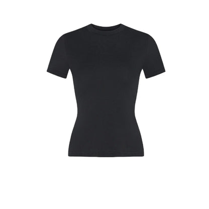 Custom LOGO women's spring summer new 200G high-elastic short slim-fit short-sleeved trousers casual sports two-piece set