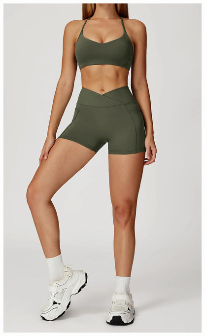 Women Sportswear Yoga Set 2PCS Sport Suit Gym Workout Clothes Women's Tracksuits Fitness Gym Vest High Waist Sports Leggings