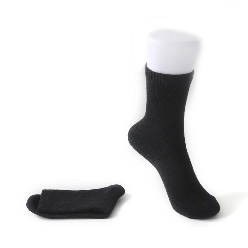DjzDsm Men's Pure Cashmere Knitted Socks, Casual Medium Tube Socks, Antibacterial and Deodorizing Men's Socks, Warm and Elastic