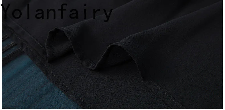 YOLANFAIRY 8mm 100% Real Mulberry Silk Skirts for Women 2026 Summer Solid Elastic Waist Skirt Woman Elegant Black Skirt Fashion