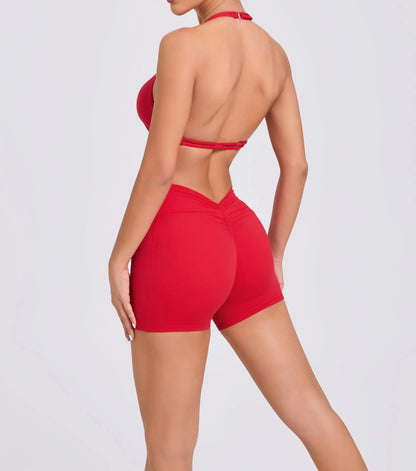 Sexy wo-piece Shockproof Sports Suits Women Gym Set Women Tracksuit Running Quick-Dry Sports Vest Female Fitness Yoga Set