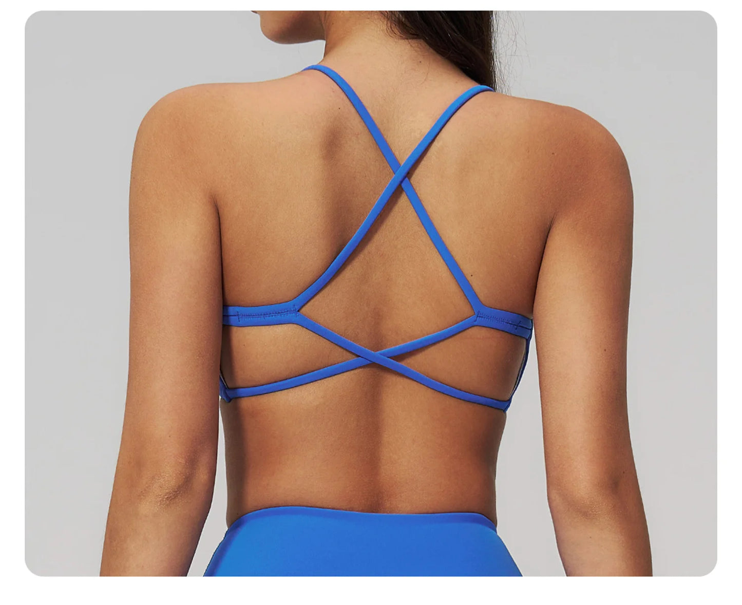 Women Cross Back Sports Underwear Breathable Yoga Bra Shockproof Fitness Top Gym Workout Underwear Female Sports Yoga Crop Top