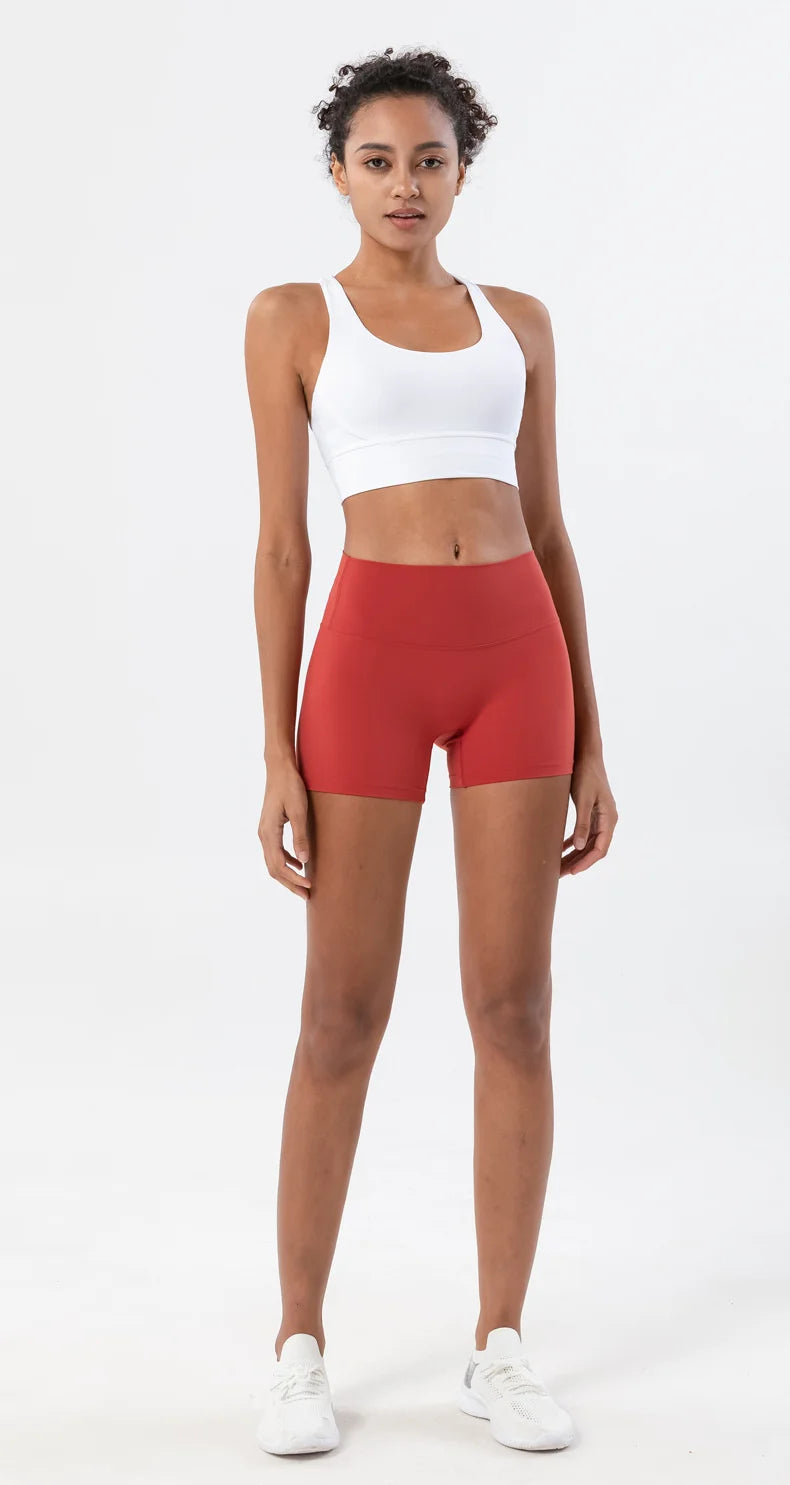 TRY TO BN Women High Waisted Gym Shorts Butt Lifting Breathable Biker Shorts Fitness Running Yoga Workout Cycling Sports Shorts