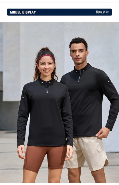 #9895-XIYU High Quality Autumn Men Long Sleeved T-shirt Fashion Sport Round Collar Fitness Running Breathability Training Men