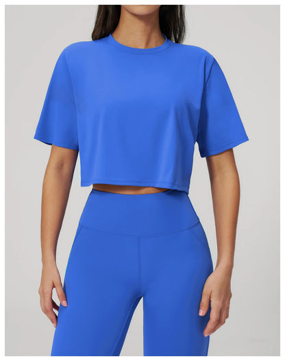Ropa Mujer Yoga Sports T-Shirts Women Fitness Short Sleeve Gym Workout Shirts Female Outdoor Running Active Wear Sports Shirts