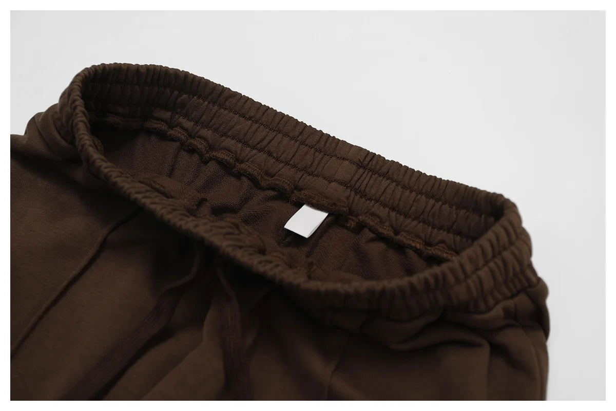 Hearuisavy Winter Pocket High Waist Jogger Sports Pants Female Fitness Gym Pants Casual Loose Sweatpants Wide Leg Trousers
