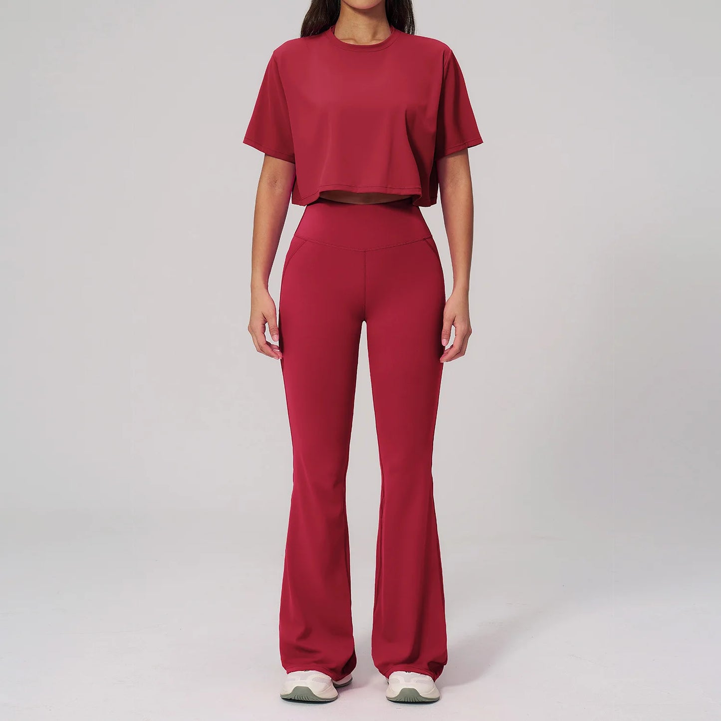 Custom LOGO women's yoga clothes, short sleeves, tight quick-drying trousers, fitness clothes, high-intensity sports suits
