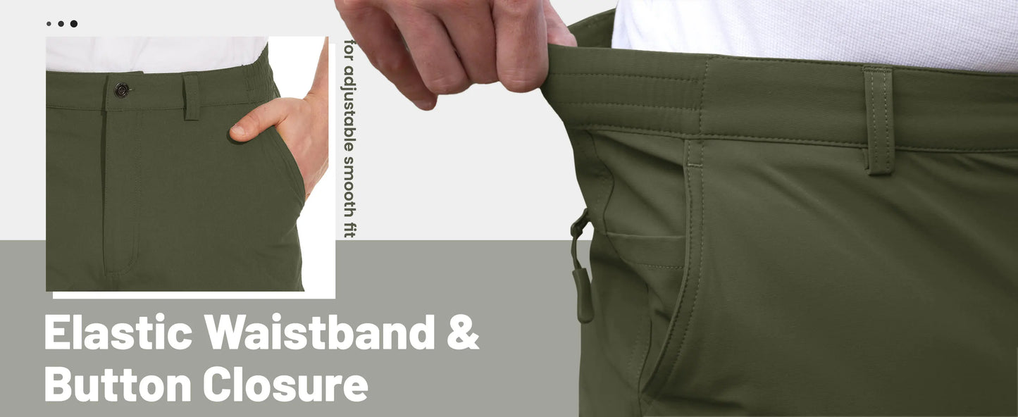 TACVASEN Lightweight Hiking Pants Mens Quick Dry Cargo Work Pants Nylon Waterproof Outdoor Trekking Fishing Pants Male Trousers