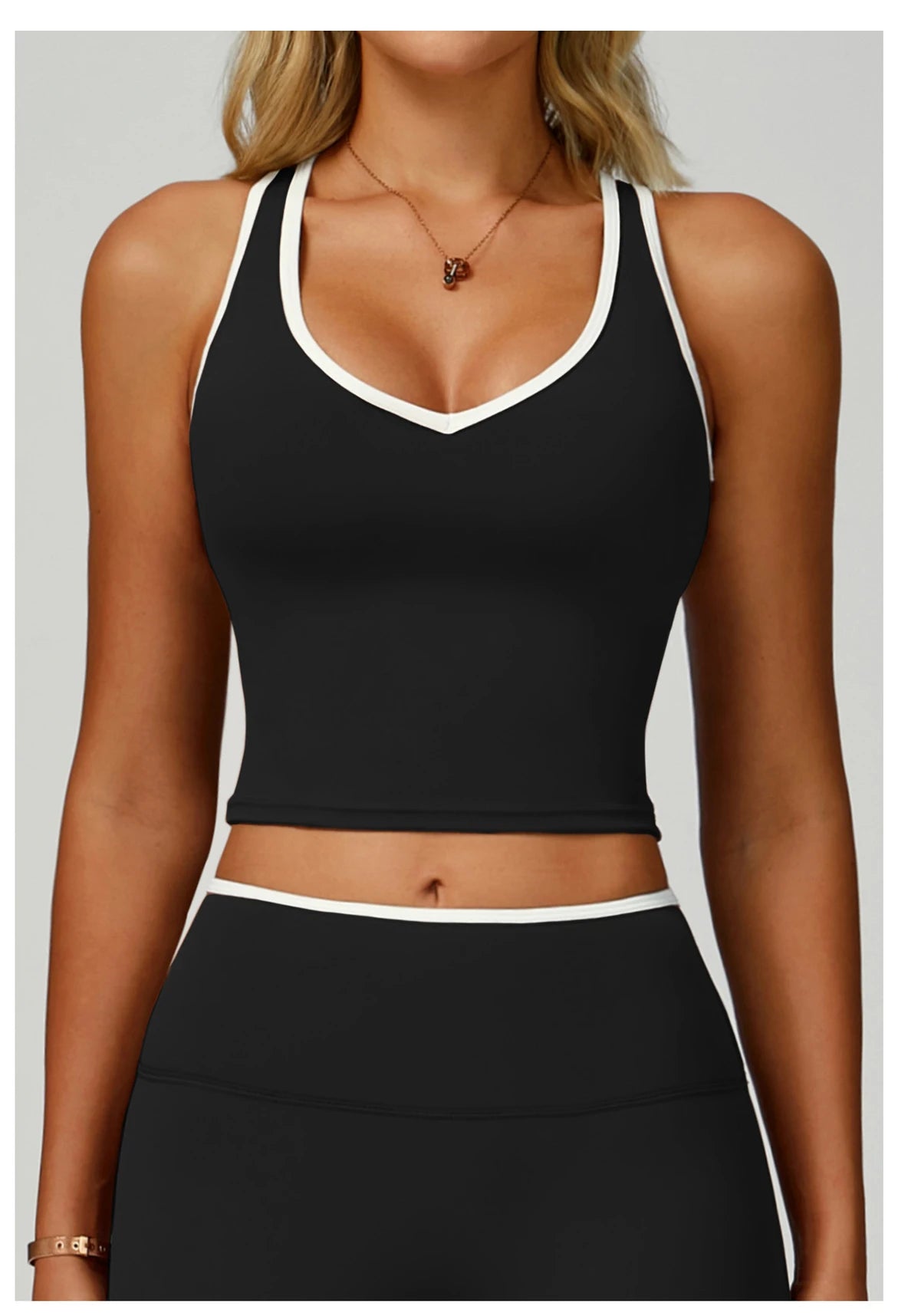 Color Block Sport Bra Yoga Vest Women high strength Tight Top Comprehensive Training Gym Workout Yoga Underwear With Chest Pad