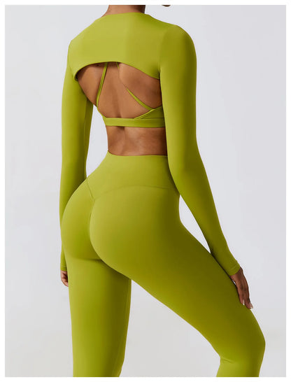 Women 2/3pcs Workout Outfits Yoga Sets Sportswear Gym Workout Clothing Tracksuit High Waist Leggings and Stretch Sports Bra