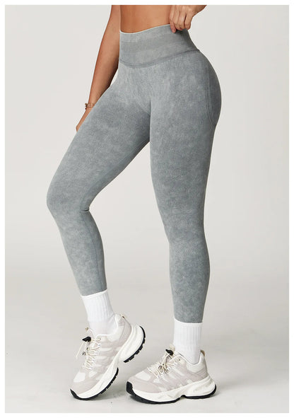 Custom LOGO Women's Seamless Sandblasting Yoga Pants High Waist Hip Lift Tight Running Sports Fitness Yoga Pants