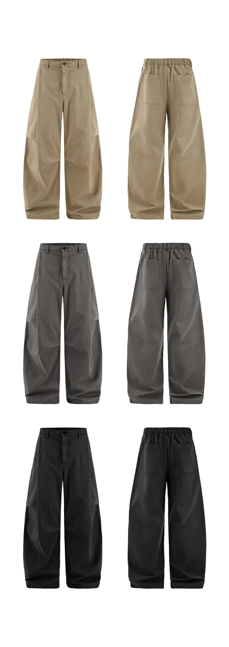 Custom LOGO men's clothing 98% cotton pleated tooling wide-leg pants autumn new loose casual men's trousers