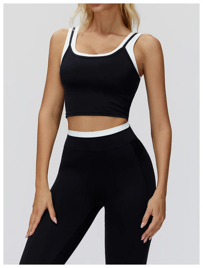 Thread Yoga Vest Women's Shockproof Gym Fitness Sports Underwear Sexy Breathable Yoga Bra Female Workout Yoga Vest Sports Bras