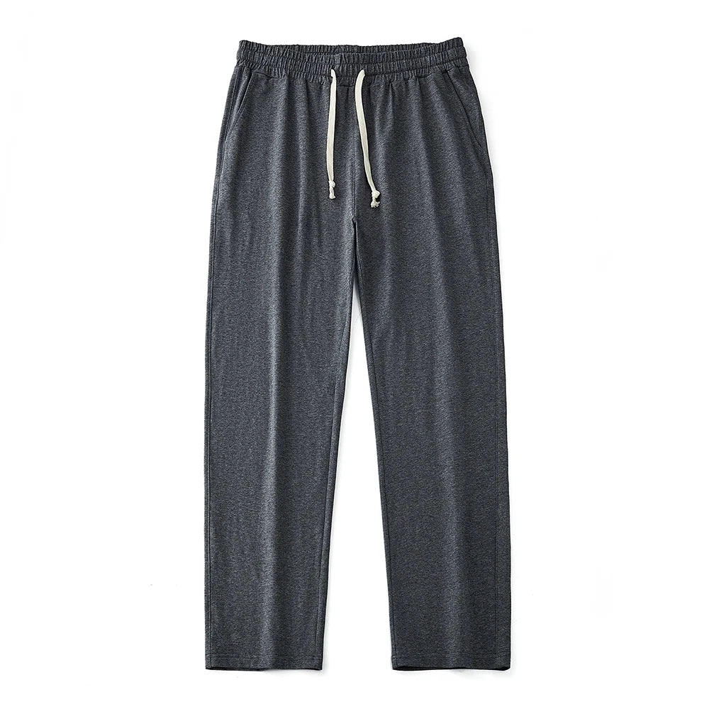 Men's 180G Combed Cotton Sport Pants Solid Color Straight Sweatpants Comfortable Casual Spring Autumn Homewear Men's pants
