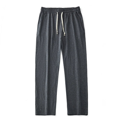Men's 180G Combed Cotton Sport Pants Solid Color Straight Sweatpants Comfortable Casual Spring Autumn Homewear Men's pants