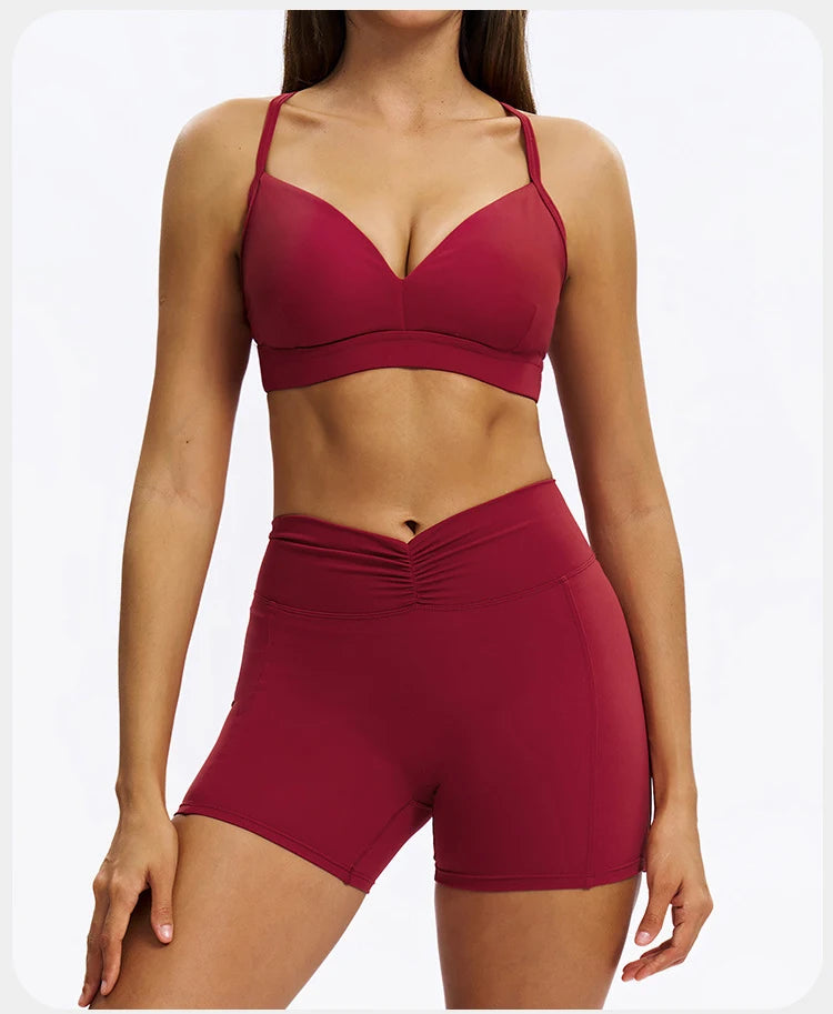 SWELTERING 2PCS Yoga Set Fitness Gym Tracksuit Sportswear Women Workout Outfits High Waist Leggings Sports Bra Athletic Wear