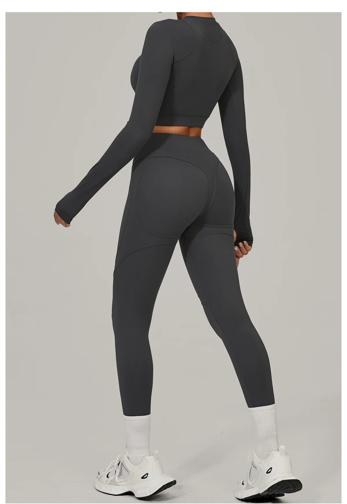 SWELTERING Yoga Suit Women Tracksuit 2PCS Sports Set Fitness Set Quick-Drying Gym Set Running Workout Long Sleeve Yoga Clothing