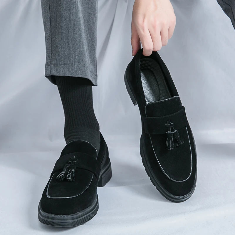Hot Selling Soft Soled Comfortable Loafers Europe America Massage Soles Men's Commuting Work Shoes Party Men's Formal Shoes