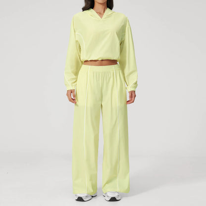 Yoga Set For Women Tracksuit Summer Sun Protection Set Yoga Long Sleeved Running Set Outdoor Sportswear For Women Athletic Wear