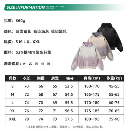 Custom LOGO2024 autumn winter men's women's new 360G cotton polyester spray horse washing water edging tide brand hooded sweater