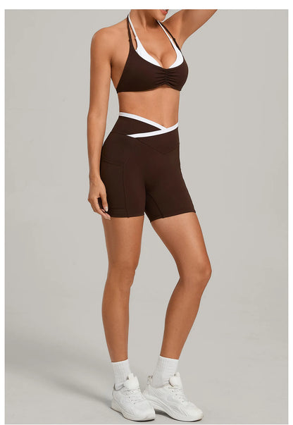 Yoga Suit Women Running Comfort 2Pcs Sports Pants Set High Waist Push Up Workour Sportswear Casual Cycling Jogging Yoga Bras