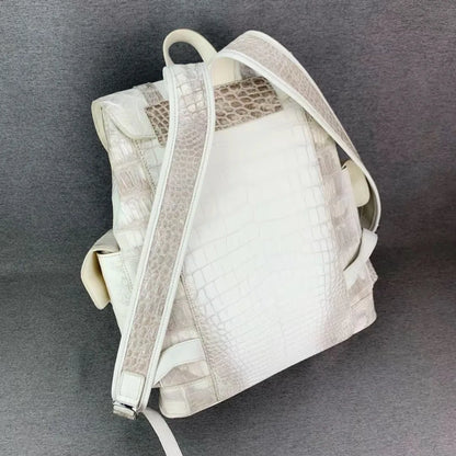 Genuine crocodile leather men's handbag real crocodile leather women's large size Himalayan white business travel computer bag