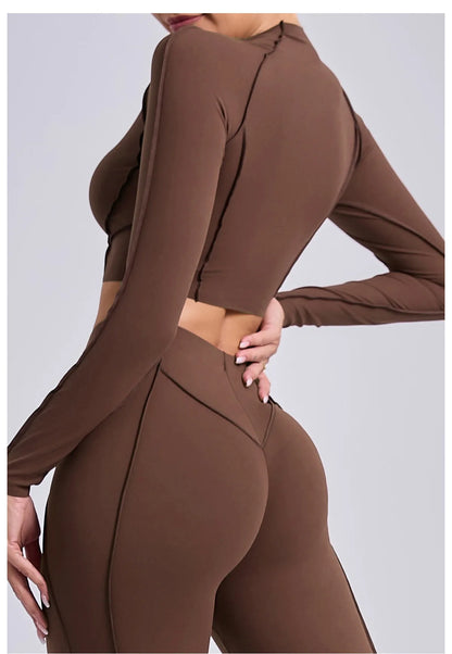 Long Sleeve Gym Shirts Sport Top Fitness Yoga Clothes for Women Active Wear Sports Shirt Elastic Fitness Yoga Running Shirts