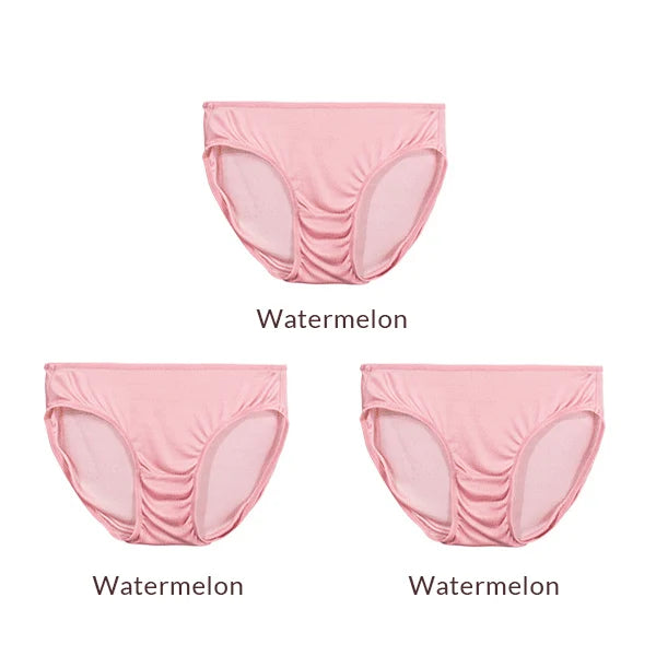 SuyaDream 3pcs/lot Women Panties 100%Natural silk Low-rise Briefs Healthy Basic Everyday Wear Underwears, Summer New Intimates