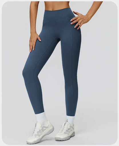 Customized LOGO women's yoga trousers high waist pleated leggings outdoor running sports fitness trousers
