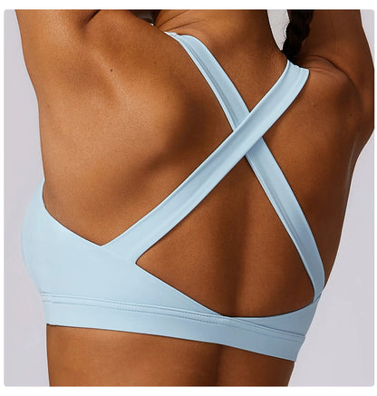 Yoga Fitness Bra Shock-absorbing Sports Bra Breathable and Quick Drying Training Running Women's Underwear High Strength Gym Bra