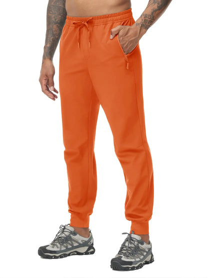 TACVASEN Summer Quick Dry Hiking Pants Mens Casual Zipper Pockets Sports Training Pants Outdoor Jogger Running Gym Work Trousers