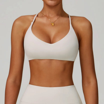 Women Cross Back Sports Underwear Breathable Yoga Bra Shockproof Fitness Top Gym Workout Underwear Female Sports Yoga Crop Top